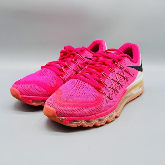 Nike Shoes Youth Girls 6 Pink White Air Max 2015 GS Running Athletic Sneakers - Picture 3 of 11